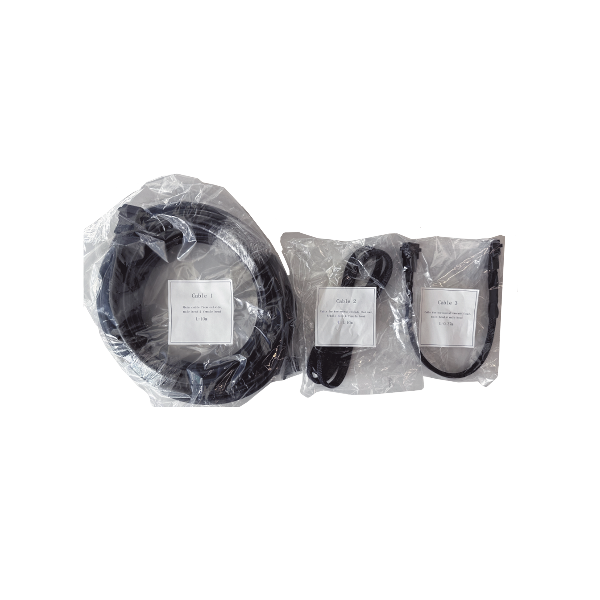 HIKVISION DS-D40W-2F/PC Kit de Cables de Corriente e Interconexión, Compatible con Familias BW y CW