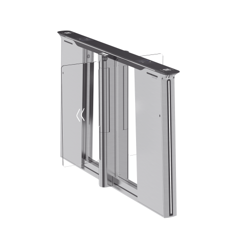 HIKVISION DS-K3B961TX-M/DPIQL-DP90 Torniquete con Reconocimiento Facial y Lector QR Embebidos, CENTRAL, 100 mil usuarios, Carril de 90 Cms, Requiere Torniquete Izquierdo y Derecho