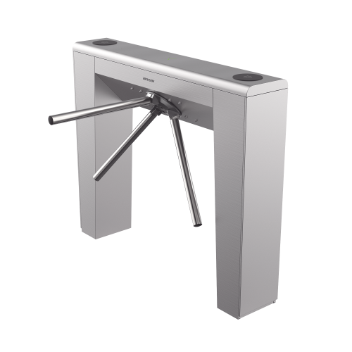 HIKVISION DS-K3G301LX-R/DM55 Torniquete Trípode Bidireccional de Acero Inoxidable, 2 Millones de Ciclos MCBF, Interior y Exterior Protegido, Tipo Puente