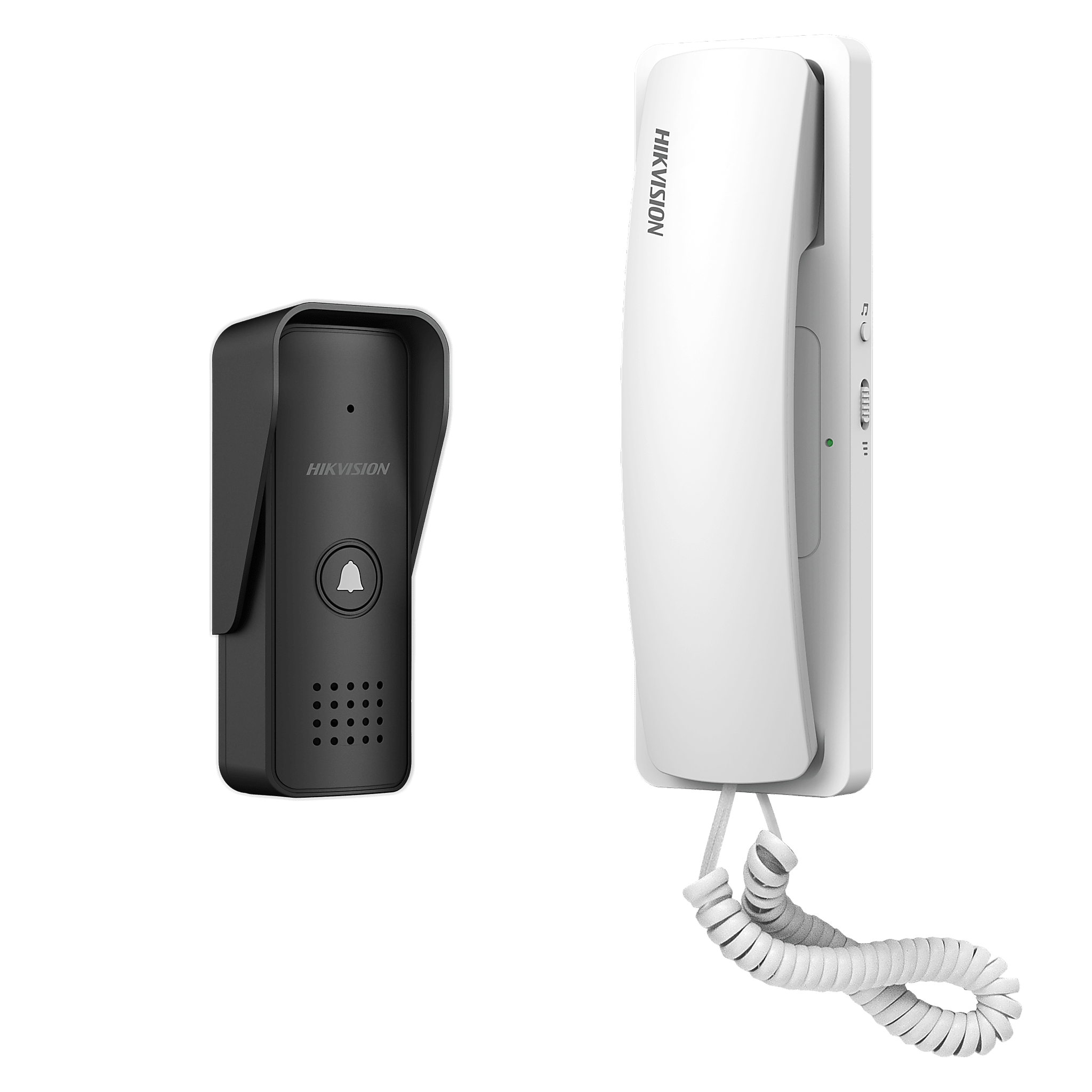 HIKVISION DS-KIS103/US Kit de Audioportero Analógico a 2 Hilos, Apertura de 2 Puertas, Diferentes Tonos y Volúmenes de Timbre, Protección IP55