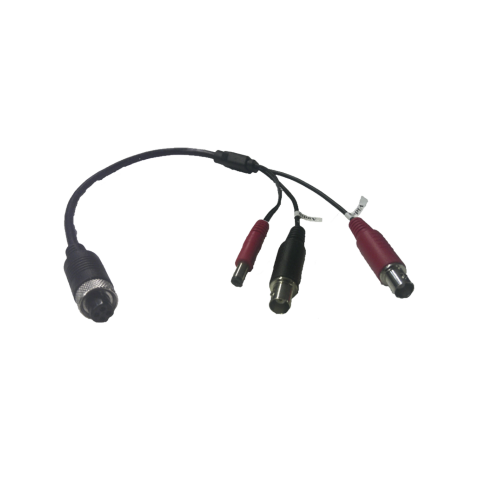 HIKVISION DS-MP2130/BNC Cable Adaptador Tipo Aviación a BNC para Cámaras en DVR Móvil HIKVISION, 30 cm de Largo