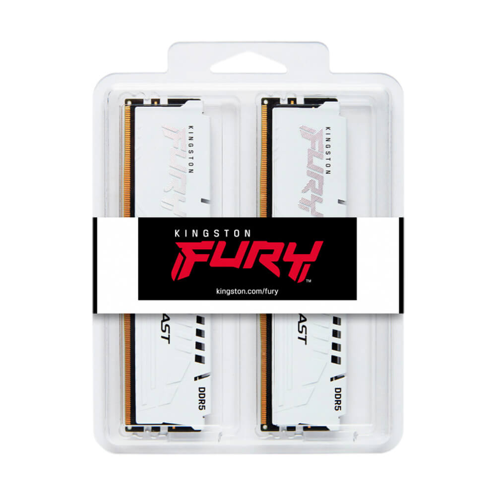 Memoria RAM Kingston Fury Beast DDR5, 5200MHz, 32GB (2 x 16GB), On-Die ECC, CL40, XMP, Blanco, KF552C40BWK2-32 /MAX. 1 X CLIENTE - Image 3