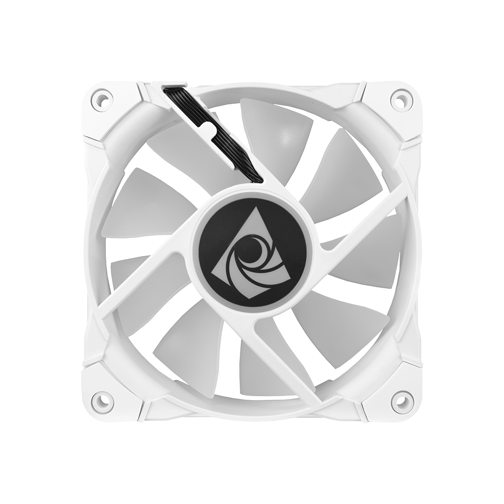 Kit de 3 ventiladores Munfrost SUNFLOWER, Compatible con Aura Sync., ARGB, Controlador incluido Aparte, MFB, Anti-Vibraciones, Blanco - Image 3