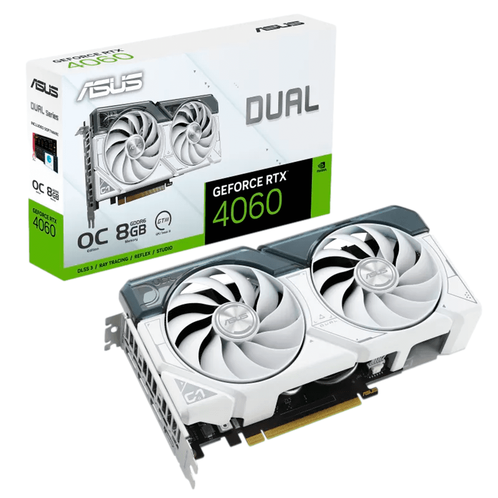 Tarjeta de Video RTX 4060 ASUS DUAL WHITE, 8GB GDDR6 OC, DUAL-RTX4060-O8G-WHITE/ - Image 7