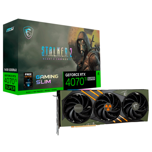 Tarjeta de Video MSI NVIDIA GeForce RTX 4070 Ti SUPER S.T.A.L.K.E.R 2 Edition, 16GB 256-bit GDDR6X, PCI Express 4.0, Incluye S.T.A.L.K.E.R. 2: Heart of Chornobyl Deluxe Digital, 912-V513-875