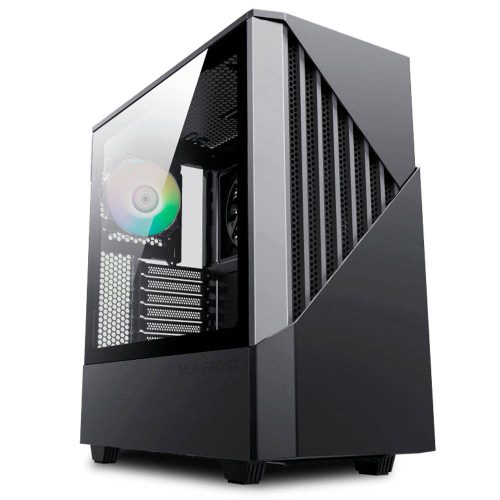 Gabinete Munfrost PANDA PRO BLACK, Cristal templado, ARGB Sync, Tecnología Munfrost COC, Control de ventiladores, E-ATX - ATX - Micro ATX - Mini ITX, 2 Ventiladores ARGB incluido, OFFMUNFROST