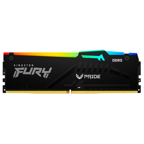 Memoria RAM Kingston Fury Beast PRIDE RGB DDR5, 5200MHz, 16GB, Non-ECC, CL40, XMP, KF552C40BBA-16CLLB, Kingston x Pride, promokingston /MAX. 1 X CLIENTE