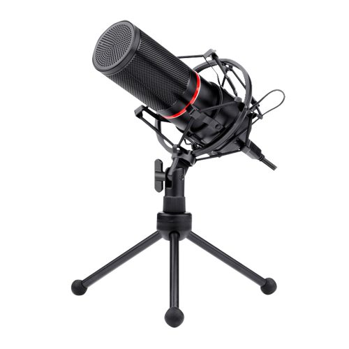Microfono Profesional para Streaming, Redragon GM300 Blazar, Conectividad USB, No requiere amplificador, Tripie y soporte incluidos