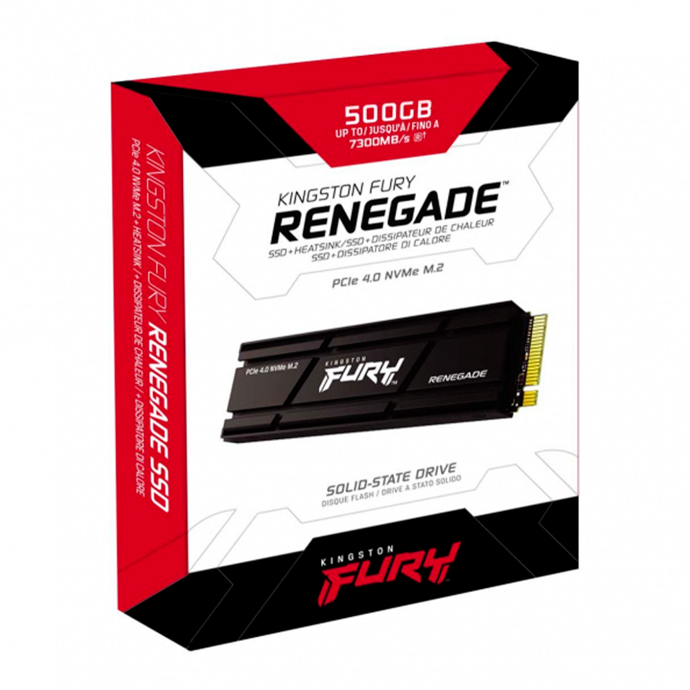 Unidad de Estado Sólido SSD Kingston FURY Renegade NVMe, 500GB, PCI Express 4.0, M.2, Listo para PS5, SFYRSK/500G /MAX. 1 X CLIENTE - Image 3