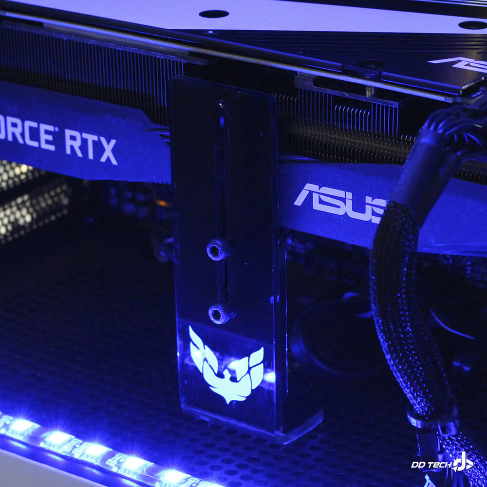 Soporte para tarjeta de video PRIDE, Compatible con cualquier gabinete y tarjeta de video, Color Negro