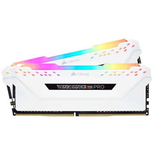 Memoria RAM DDR4 16GB 3000MHz Corsair Vengeance RGB PRO 2x8GB, Blancas, CMW16GX4M2C3000C15W /MAX. 1 X CLIENTE