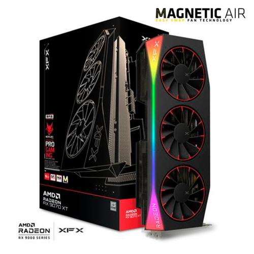 Tarjeta de Video XFX RX 9070 XT MERCURY, AMD Radeon, 16GB, 256-bit GDDR6, PCI Express 5.0, RX-97TMARGB9