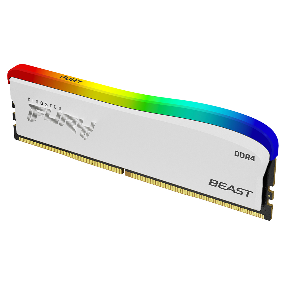 Memoria RAM 16GB 3600MHz Kingston Fury Beast DDR4 RGB SPECIAL EDITION, 1 Modulo White, Intel XMP y AMD AMP, KF436C18BWA/16, ram blanca, memoria rgb, ram 3600MHz /MAX. 1 X CLIENTE - Image 2