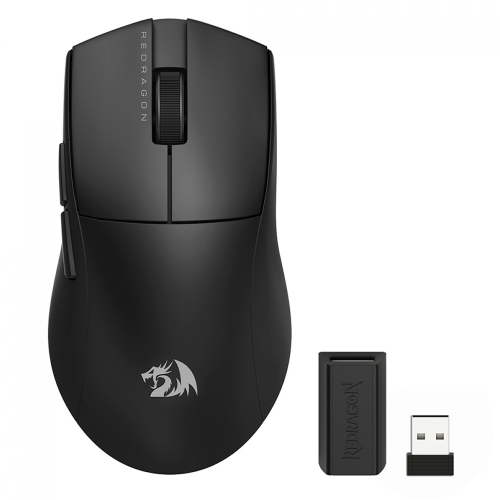 Mouse Gamer Redragon K1NG PRO, Alámbrico/bluetooth/2.4Ghz, 26,000Dpi, Sensor Pixart 3395, Negro, M916-PRO-1K/ NAVIDAD