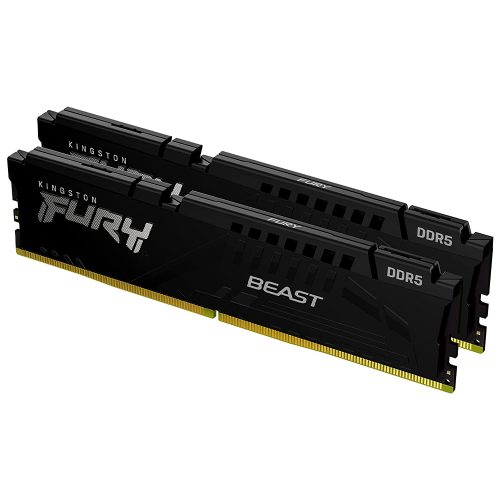 KIT MEMORIA RAM KINGSTON FURY BEAST DDR5, 6000MHZ, 32GB - 2 X 16GB, CL36, XMP/EXPO, KF560C36BBE2K2-32
