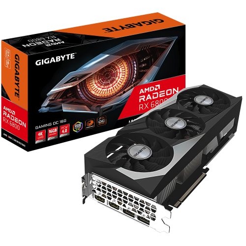 Tarjeta de video Radeon RX 6800 16GB GDDR6, Gigabyte Gaming OC, HDMI, DP, USB-C, PCI-e 4.0, Nuevo Chip RDNA 2, GV-R68GAMING OC-1, 3 AÑOS DE GARANTIA NACIONAL