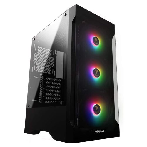 Gabinete Gamdias Talos E2 RGB, ATX, Sin Fuente - Incluye 3 Ventiladores ARGB, Aura Sync, RGB FUSION etc. 120mm Frontal