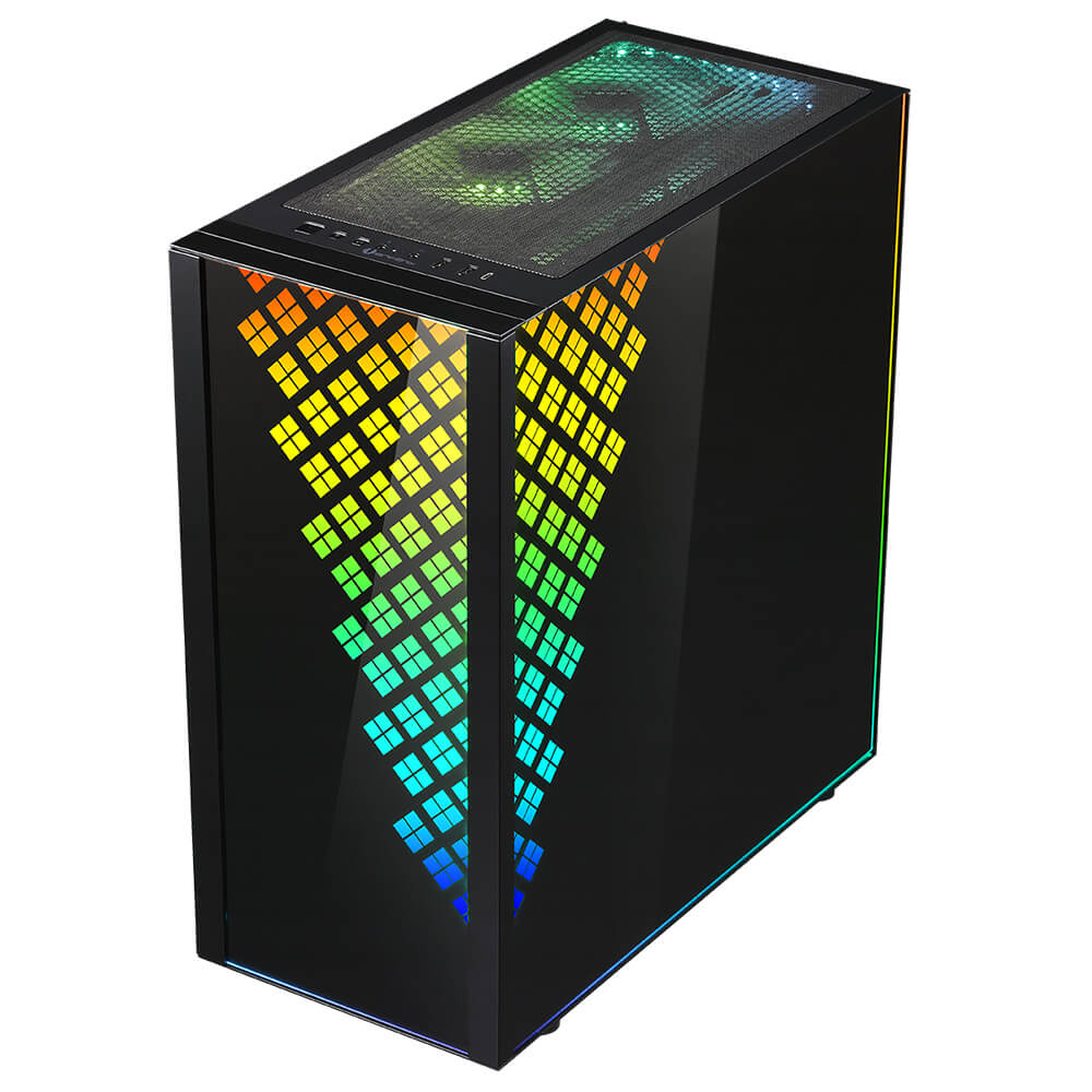 Gabinete Gamer Bitfenix Dawn TG RGB Aura Sync, Panel Frontal Led Sync, Cristal Templado, Black, USB 3.1 Tipo C, ATX - BFC-DAW-500-KKGSK-RP - Image 2