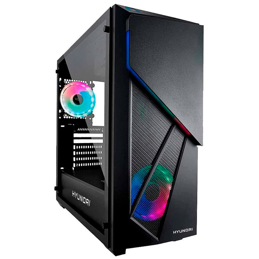 Gabinete Hyudai Inferno C, RGB, Negro, ATX, HTINFCPS650W