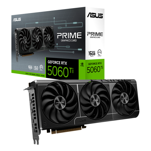 Tarjeta de Video ASUS PRIME RTX 5060 TI 16GB, 16GB, GDDR7, PCI Express Gen 5.0, PRIME-RTX5060TI-16G