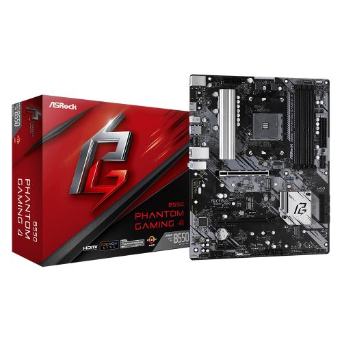 Tarjeta Madre Asrock B550 Phantom Gaming 4AMD Ryzen 3ra Gen. AM4 ATX