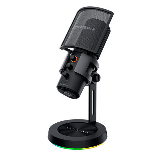 Micrófono Profesional para Gaming, Cougar Screamer X/ Conectividad USB 3.0, Base aislante y Stand incluidos, 3H500MK3B.0001
