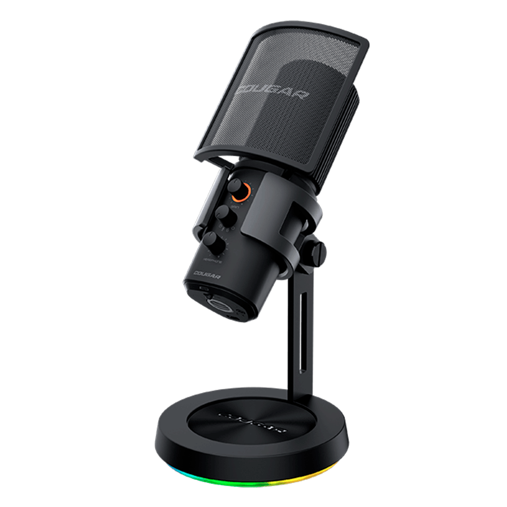 Micrófono Profesional para Gaming, Cougar Screamer X/ Conectividad USB 3.0, Base aislante y Stand incluidos, 3H500MK3B.0001