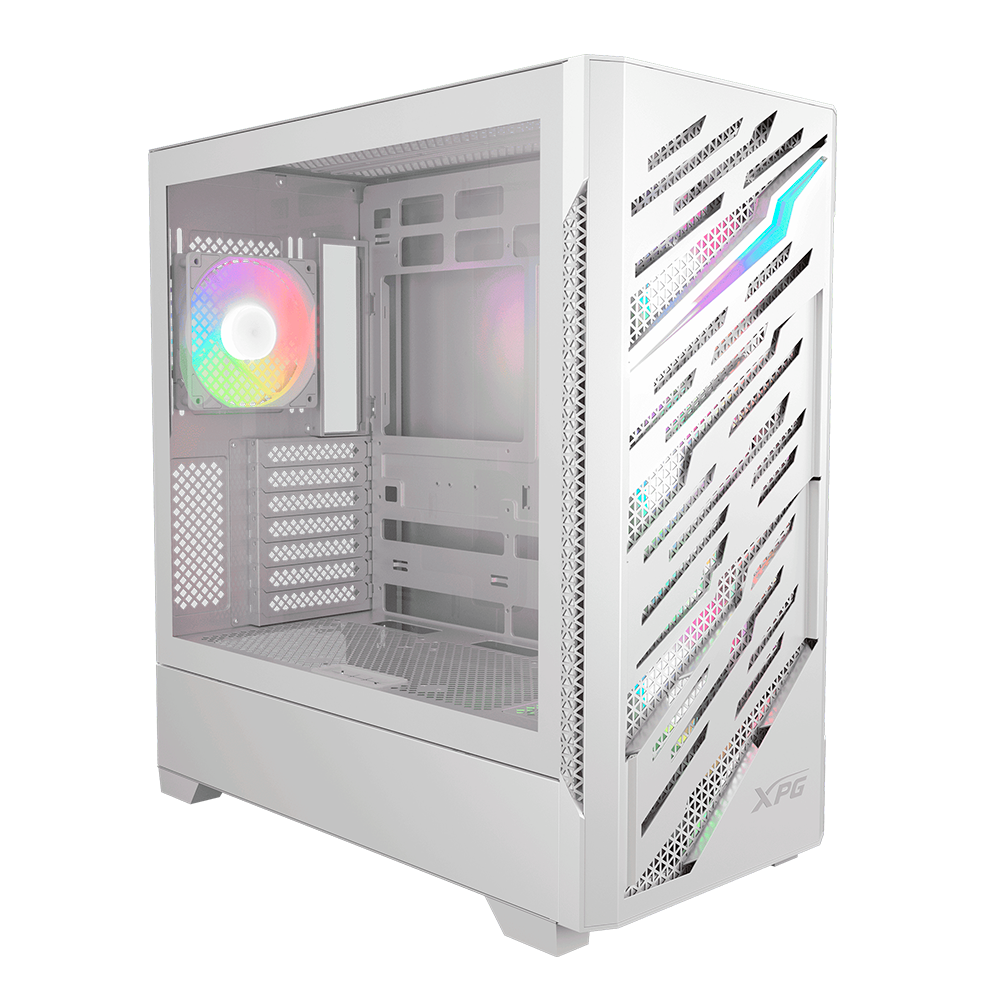 Gabinete XPG STARKER AIR BTF, Cristal Templado, ARGB LED, Back Connect Compatible, USB 3.2, 4 Ventiladores ARGB, Blanco, STARKERAIRBTFMTAWHCWW/ NAVIDAD