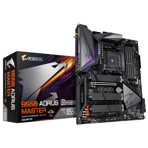 Tarjeta Madre Gigabyte B550 AORUS MASTER, AM4, AMD RYZEN 3000 SERIES, ATX