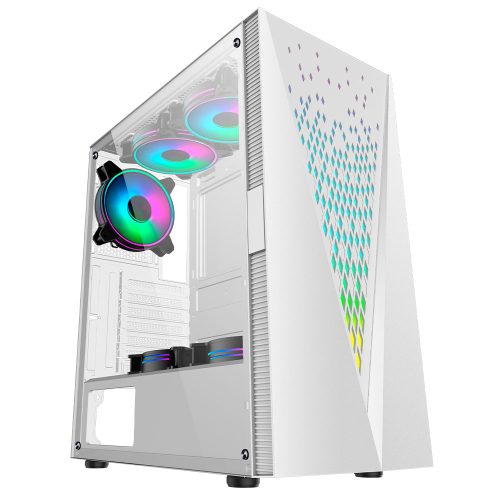 Gabinete Yaguaret Cronos White, LED RGB, Cristal Templado, ATX, Micro ATX, Mini ITX, USB 3.0, CGCRONOS02YGT