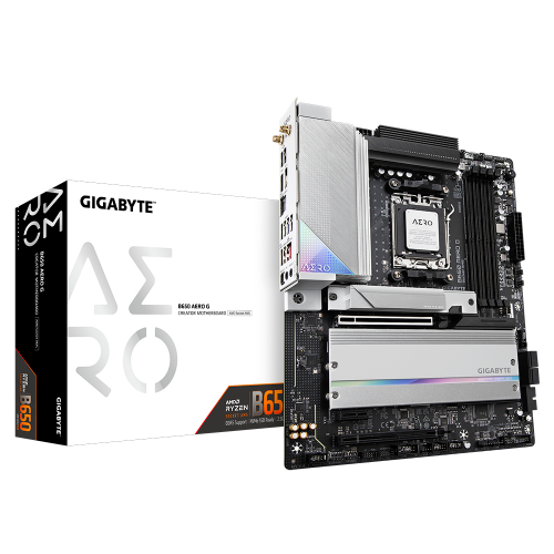 Tarjeta Madre Gigabyte B650 Aero G, ATX, AM5, B650, HDMI, Up To 128GB DDR5, B650 AERO G