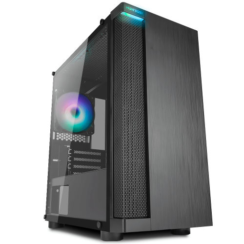 Gabinete Munfrost BAMBU Black, Cristal templado, ARGB Sync, Controlador de ventiladores, Micro ATX - Mini ITX, 1 Ventilador ARGB incluido, OFFMUNFROST