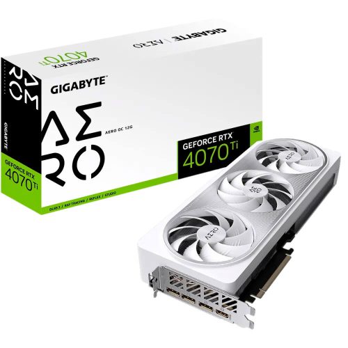 Tarjeta de Video Gigabyte GeForce RTX 4070 Ti AERO OC 12G, 3 ventiladores WINDFORCE, Blanca, 12 GB 192 bits GDDR6X, GV-N407TAERO OC-12GD, 3 AÑOS DE GARANTIA NACIONAL