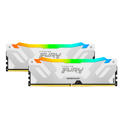 Memoria RAM Kingston FURY Renegade White RGB DDR5, 6000MT/S, 64GB (2x32), Non-ECC, CL32, XMP 3.0, KF560C32RWAK2-64 /MAX. 1 X CLIENTE