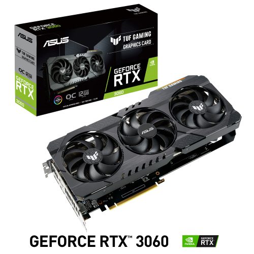 Tarjeta de Video Nvidia GeForce RTX 3060, Asus TUF GAMING OC, TUF-RTX3060-O12G-GAMING, 3 AÑOS DE GARANTIA NACIONAL