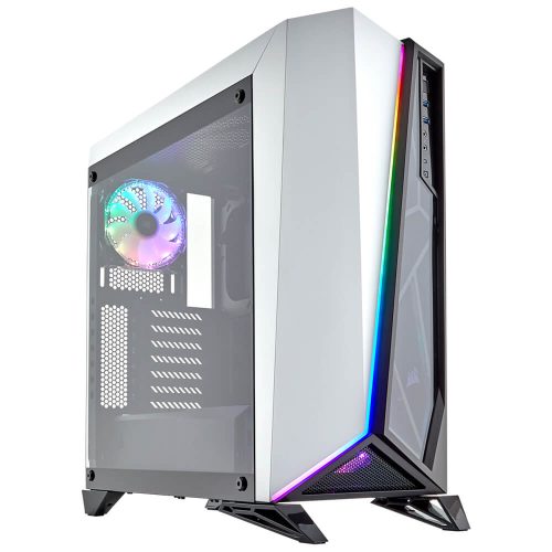Gabinete Corsair Spec-Omega RGB Blanco-Negro, USB 3.0, Audio HD, Cristal Templado, CC-9011141-WW