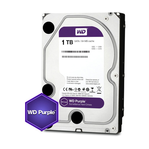 Disco Duro 1TB WD Purple/ Sata 3, 5400RPM, Sistemas Circuito Cerrado, WD10PURZ