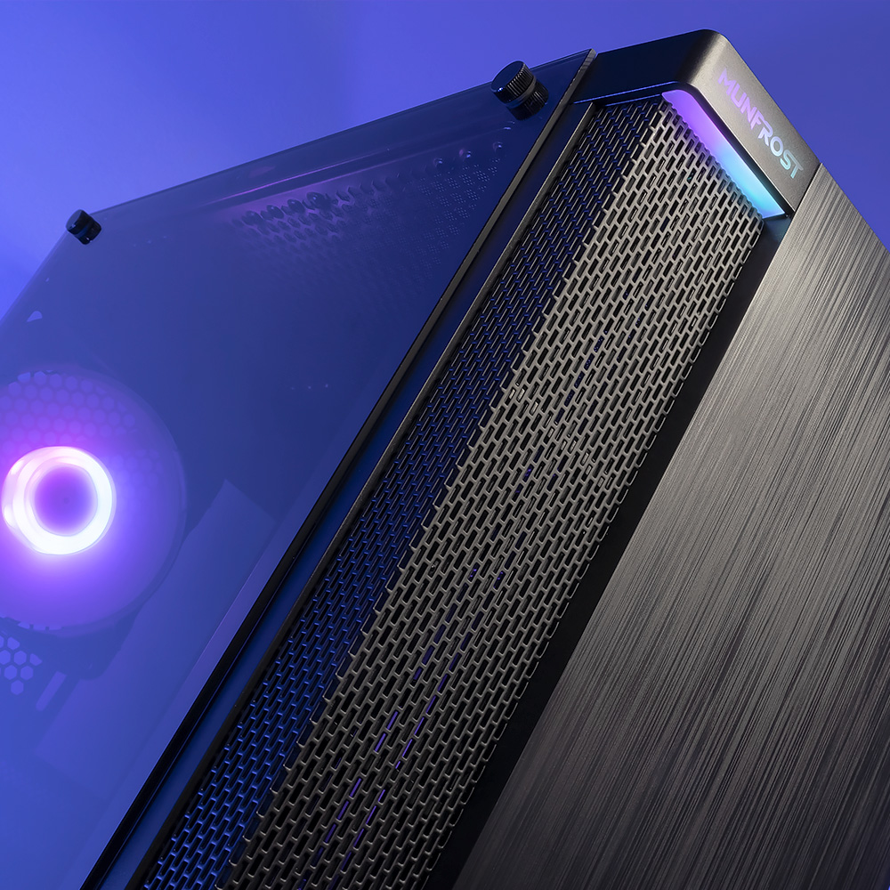 Gabinete Munfrost BAMBU Black, Cristal templado, ARGB Sync, Controlador de ventiladores, Micro ATX - Mini ITX, 1 Ventilador ARGB incluido, OFFMUNFROST - Image 4