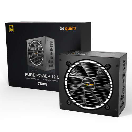Fuente de Poder be quiet! Pure Power 12 M, Modular, 750W 80+ Gold, ATX 3.0, BN521