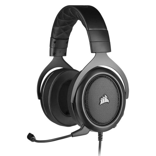 Diadema Corsair HS50 Pro Carbón con Microfono Alambrica Estereo 3.5mm, PC - PS4 - XBOX ONE - Switch, CA-9011215-NA