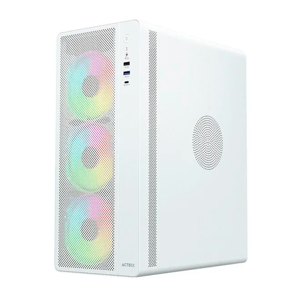 Gabinete Acteck Essen Pro X GM767 Elite, Mid Tower, ATX, 3 Ventiladores RGB de 120mm, Sin Fuente de Poder, Blanco, AC-941716 - Image 2