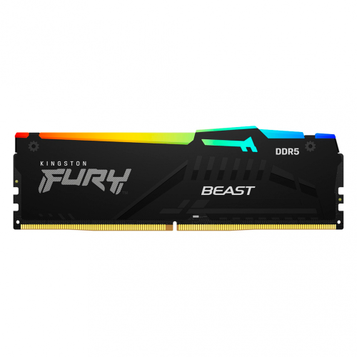Memoria RAM Kingston Fury Beast RGB DDR5, 4800MHz, 16GB, Non-ECC, CL38, XMP, KF548C38BBA-16 /MAX. 1 X CLIENTE