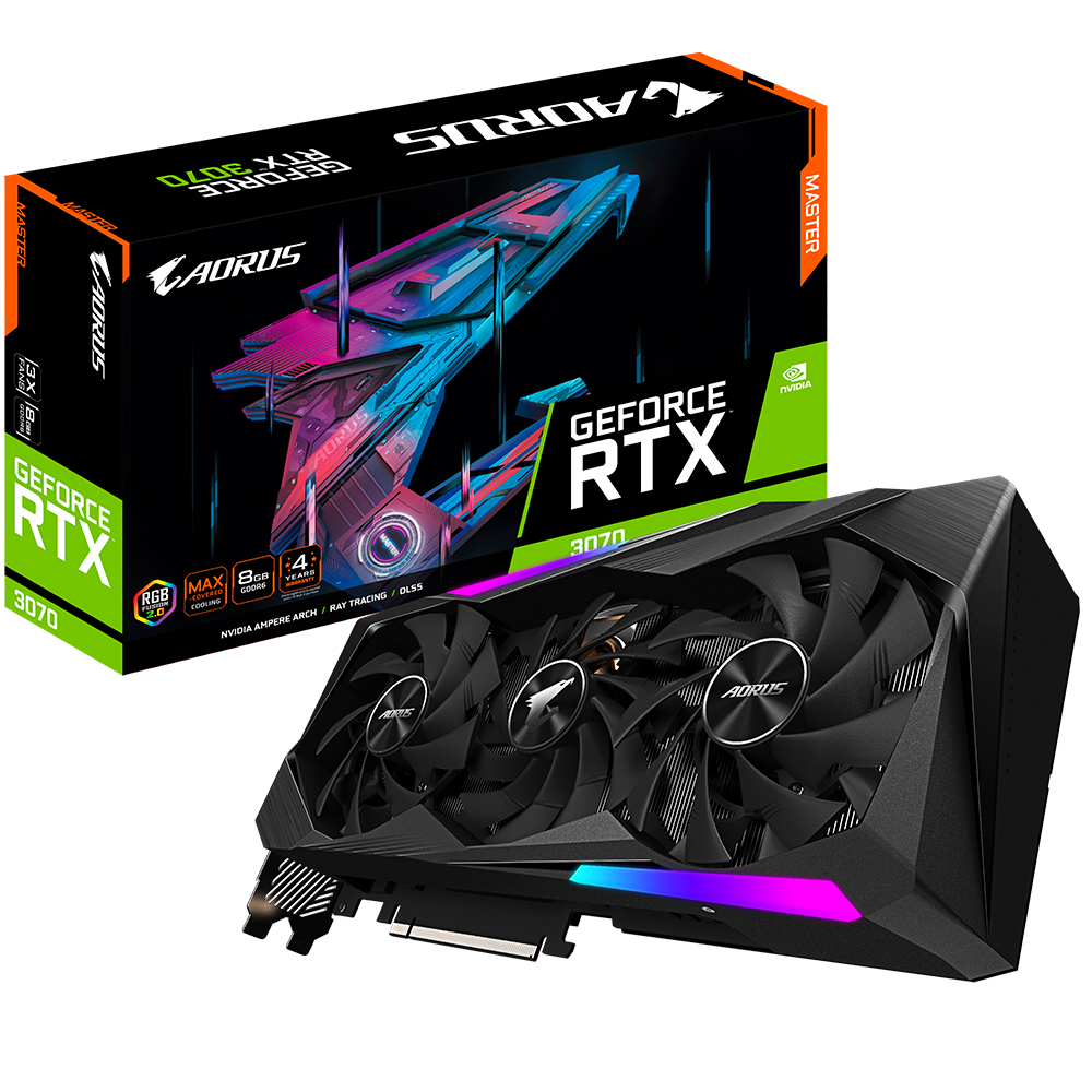 Tarjeta de Video Nvidia GeForce RTX 3070 TI 8GB, Aorus MASTER LHR, GV-N307TAORUS-M-8GD, 3 AñoS DE GARANTIA NACIONAL - Image 2