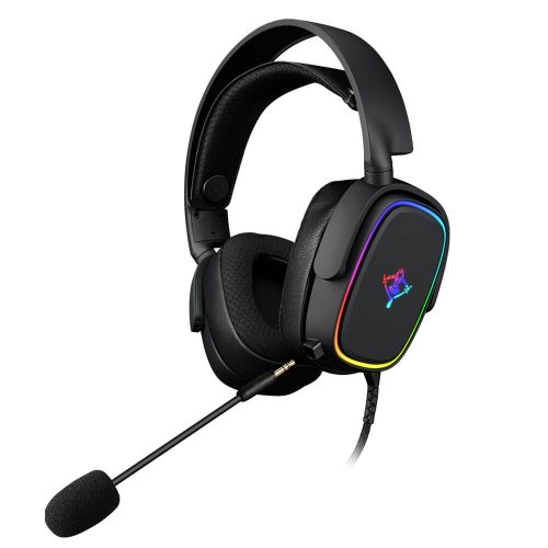 Diadema Gamer Yeyian Proud Serie 3500 Black, LED RGB, Jack 3.5mm x2, Microfono - YDG-33405