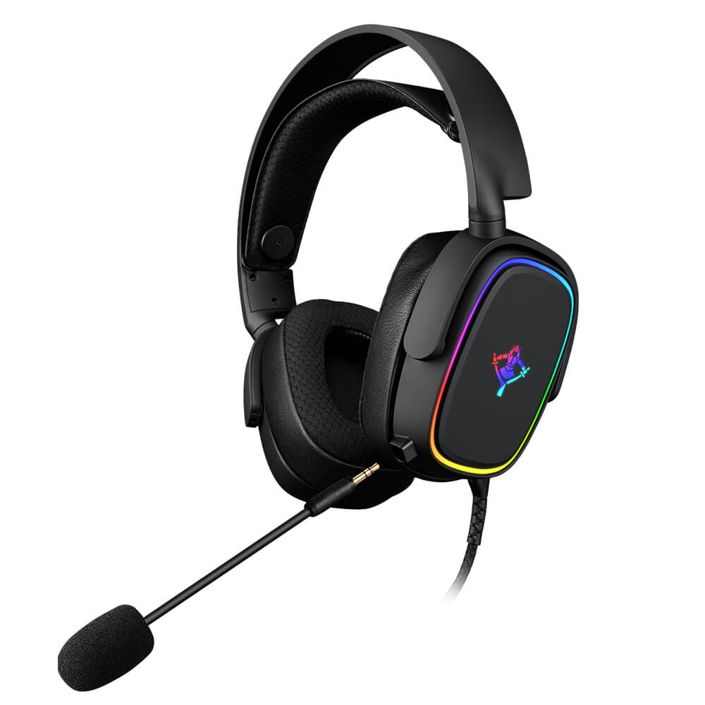 Diadema Gamer Yeyian Proud Serie 3500 Black, LED RGB, Jack 3.5mm x2, Microfono - YDG-33405