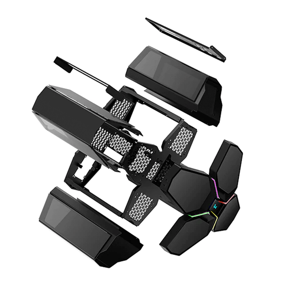 Gabinete Gamer DeepCool Quadstellar Infiniry, Gabinete E-atx, ARGB, Páneles de Cristal, Estructura compartimentada con cámara de GPU independiente, Puerto USB 3.2, R-QUADSTELLAR-G-1 // YYGH3 - Image 5