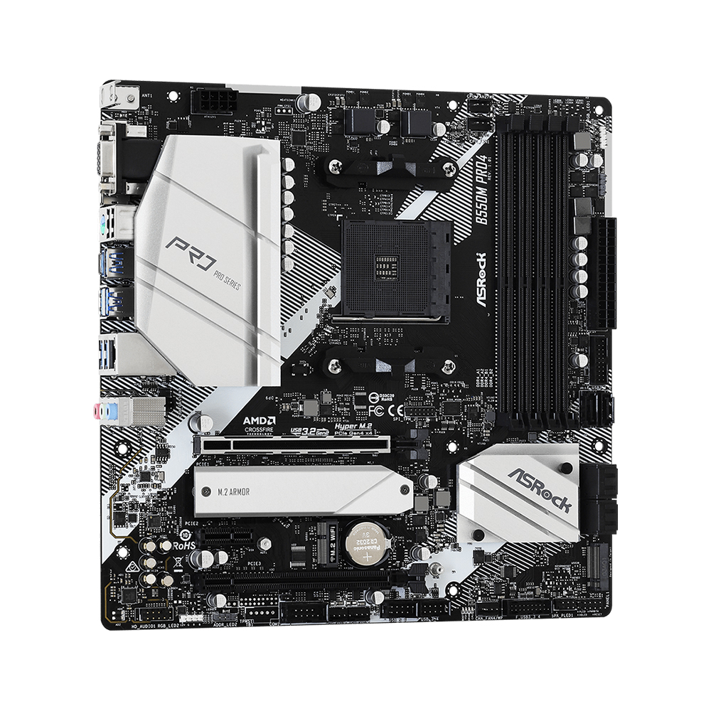 Tarjeta Madre Asrock B550M PRO4, AM4, AMD RYZEN 3000 SERIES, Mcro ATX - Image 4