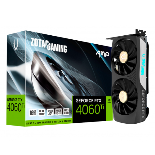 Tarjeta de Video Zotac NVIDIA GeForce RTX 4060 Ti AMP, 16GB 128-bit GDDR6, PCI Express x8 4.0, ZT-D40620F-10M
