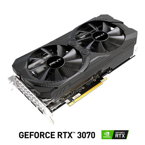 Tarjeta de Video Nvidia GeForce RTX 3070 8GB, PNY Dual Fan, VCG30708LDFMPB, 3 AÑOS DE GARANTIA NACIONAL
