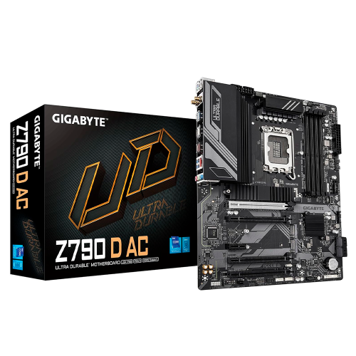 Tarjeta Madre GIGABYTE Z790 D AC, LGA 1700, Intel Z790, ATX, DDR5, Triple M.2, PCIe 5.0, USB 3.2 Gen2X2 Tipo-C, LAN de 2.5GbE, PCIe EZ-Latch, Multi-Key, Z790 D AC